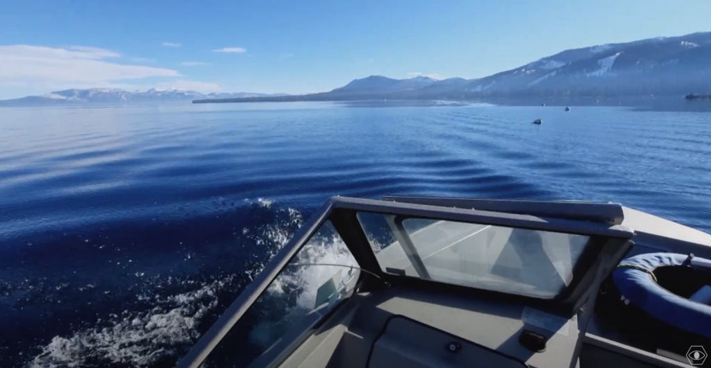View of Lake Tahoe from a boat