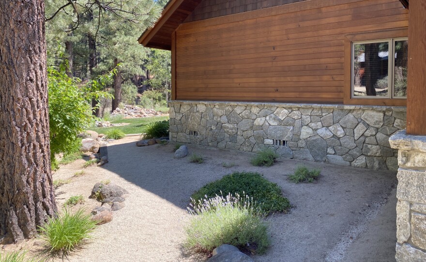 Gary Weichert creates defensible space by keeping brush manicured and low to the ground. This is the most important space zero to five feet from his home that can catch dangerous embers if left overgrown. 