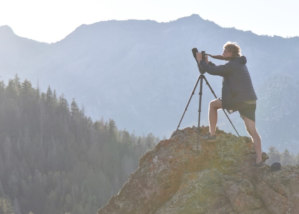 Nathan Hurner shooting a photograph