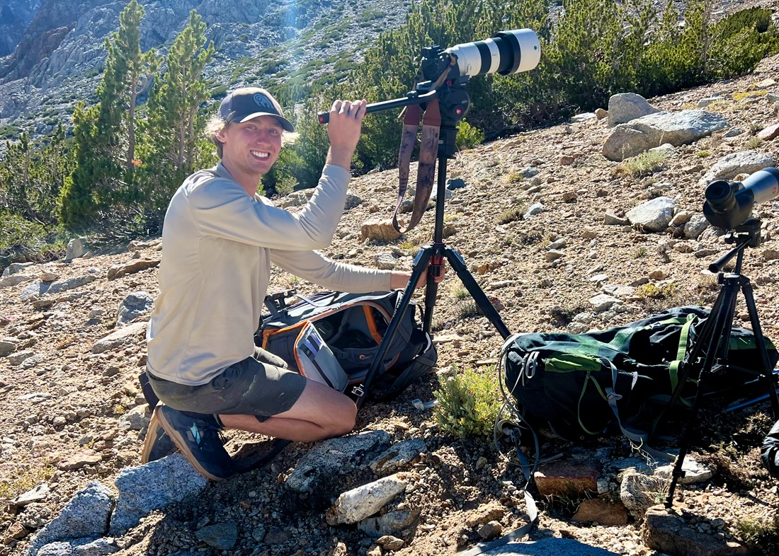 Nathan Hurner takes a photograph