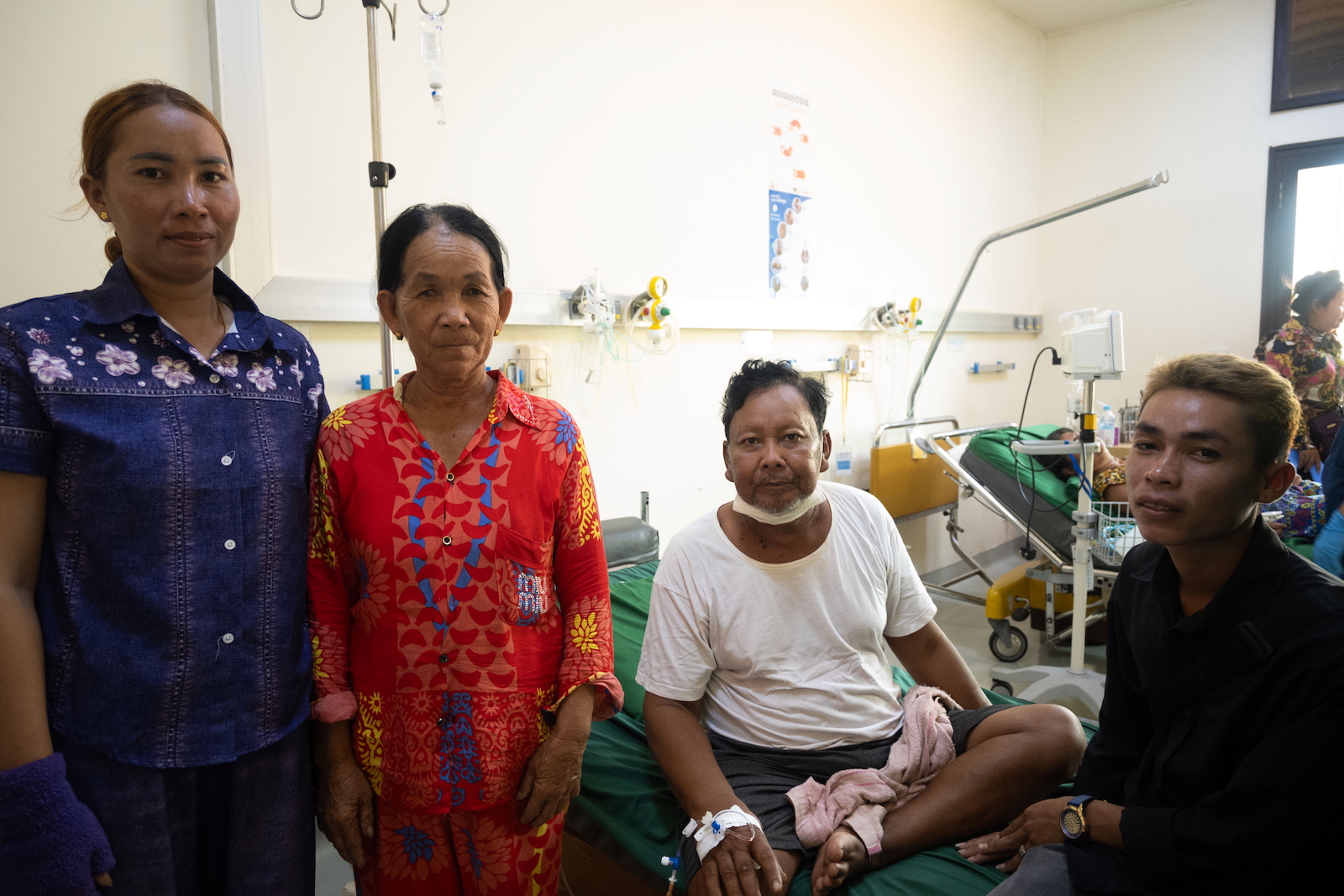 a patient and family at Sonja Kill Memorial Hospital