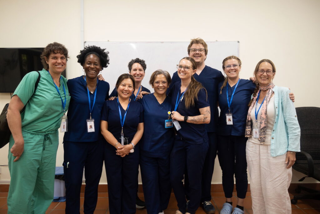 group of nurses at Sonja Kill Memorial Hospital in Cambodia